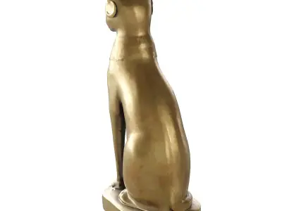 cat statue 2 3D model