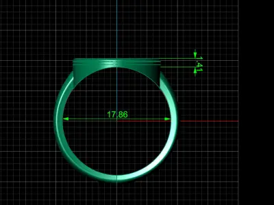 STL 3DM Print Ready Women Diamond Ring Lightweight Printable  3D print model 43