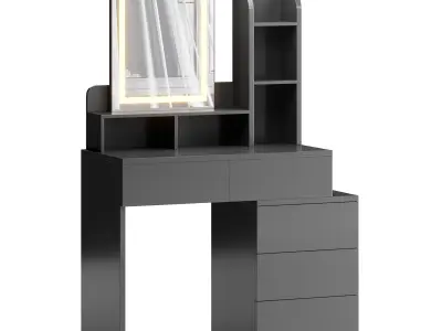 Coiffeuse Morilus avec armoire reglable 3D model