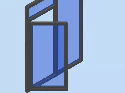 Aluminium extrusion frame assembly design  for door and windows 3D print model