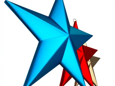 Star Ornament Low-poly 3D model