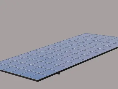 Solar Panel House Roof  Free low-poly 3D model