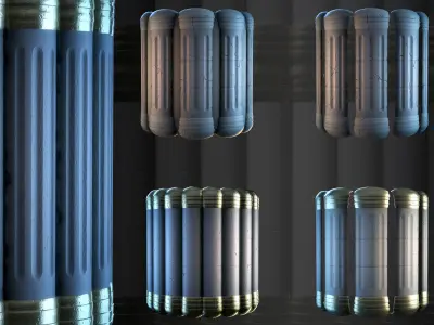 Pillar Stylized - Vol 01 - SBsar - Maps Texture