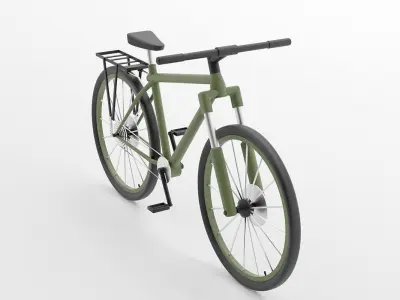 simple low poly bicycle model Low-poly 3D model