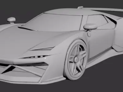 AI-Generated Concept Car - model 4 - 3D model 3D model
