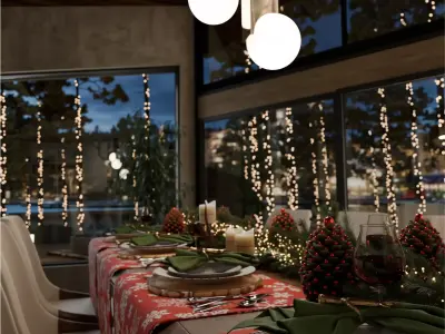 Christmas chalet Pine Haven 3D model