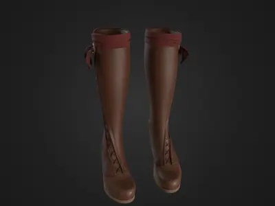 Women Boots 03 Low-poly 3D model
