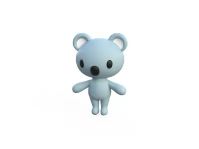 Little Koala Animated Cute 3D Models For Games And Animations Low-poly 3D model