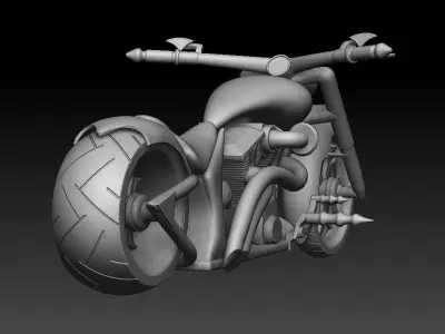 Chopper Motorcycle 3D print model purchase