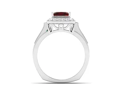 Solitaire ring model 3D print model 3D print model