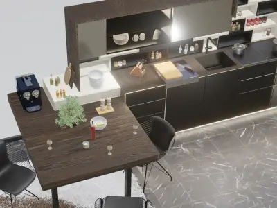 Modern kitchen 3D model