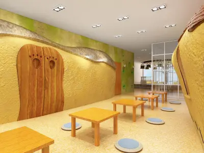 coffee shop 3D Light luxury style 3D model