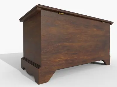 Gothic chest Low-poly 3D model