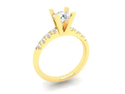 Luxury Solitaire Engagement Ring Diamonds for Women 523 3D print model
