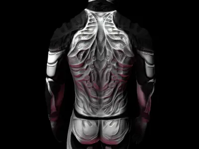 Futuristic Metal Man Free 3D model