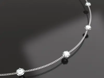 One Carat Necklace - 5 Stars 3D print model