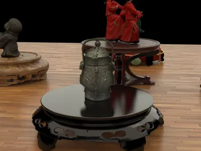  Chinese round display stand   3D model