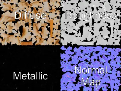 Pampas Grass Model Pack  Realistic Decorative Element Low-poly 3D model