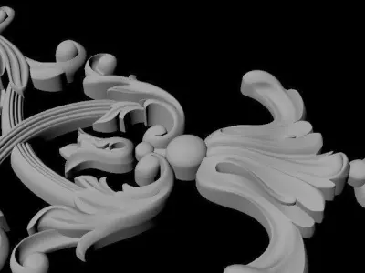 dekor ornate gold design 3D model