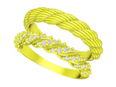 7301 luxury diamond wedding ring 3D print model