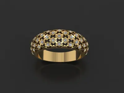 Womens ring openwork 3D print model