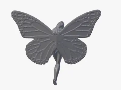 butterfly woman 3D print model
