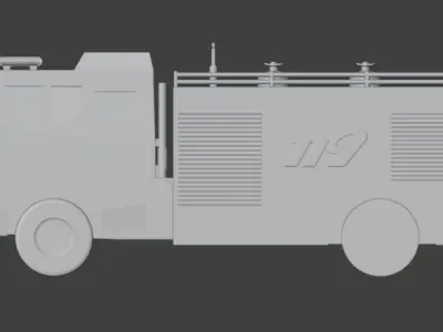 Korea Fire Fighter Truck firetruck Free 3D print model