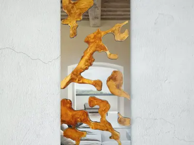 Teak Root Mirror 6 3D model