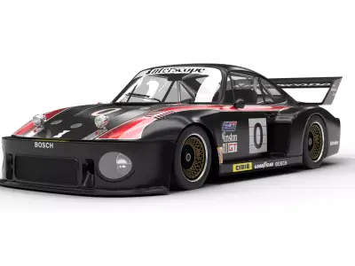 Porsche 935 77 1977 Daytona Racing  3D model