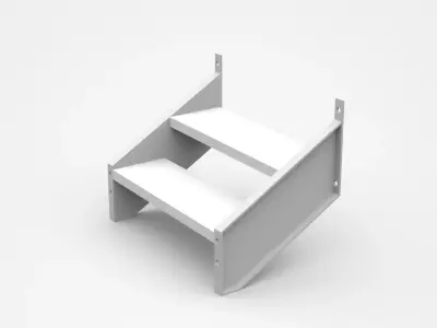 Screwable Two Step Staircase Ladder  3D model