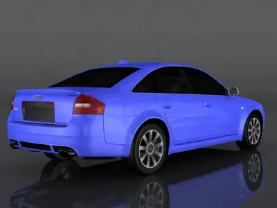 Audi S6 Low-poly 3D model