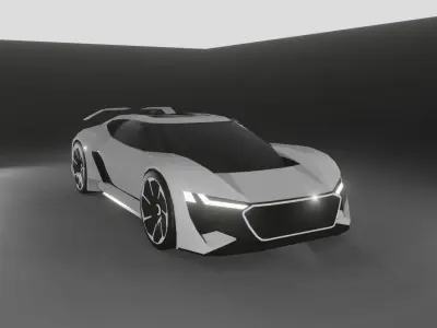 Audi PB18 E-tron  Low-poly 3D model