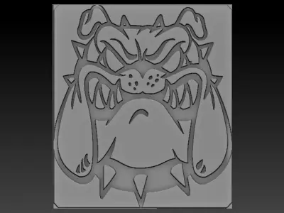 Bulldog head 3D print model