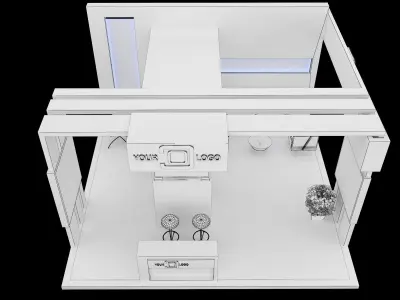 Booth Exhibition Stand a568b 3D model