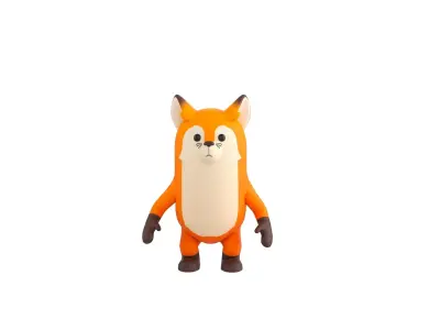 Rigged Fox Character 3D model