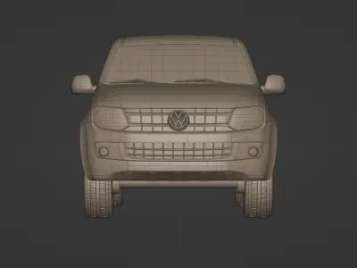 Volkswagen AMAROK CrewCab 2010 Low-poly 3D model