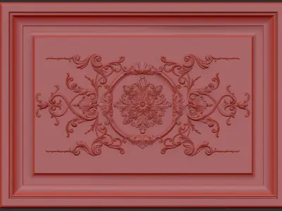 Carved decor for CNC 3D model