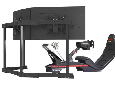 Playseat F1 Racing Simulator Seat with 3 Monitors 3D model