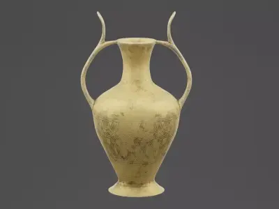 Ancient Golden Urn  Low-poly 3D model