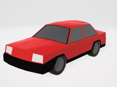 LowpolyCar car Low-poly 3D model