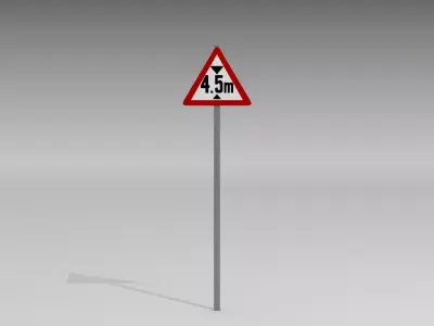 Maximum height sign 3D model