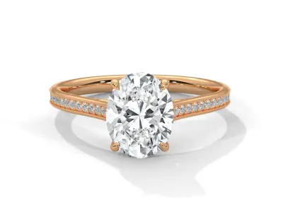 solitaire ring with detail images and 360 render videos 52 3D print model
