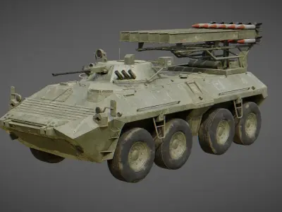 ZHK RS Vehicle for Games Low-poly 3D model