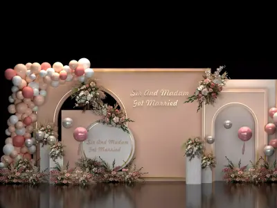 wedding stage 3D model