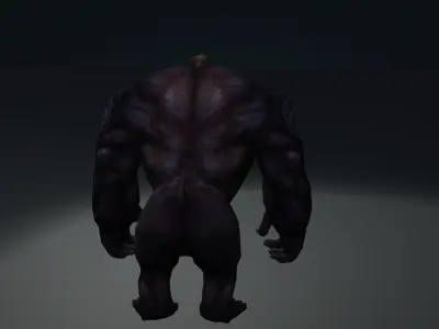 gorila animated 3d model Low-poly 3D model