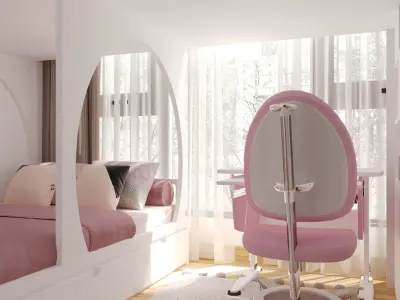 Kidroom 35 Maihointerior Low-poly 3D model