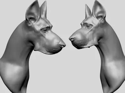 Dog Bust B 3D model