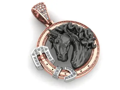 Horse pendant-Dije caballo-26gr aprox 3D print model