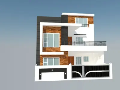 Modern House 3D model 9