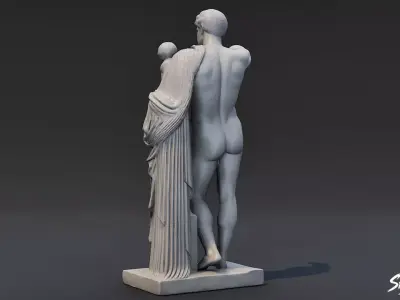 Hermes and the Infant Dionysus Low-poly 3D model